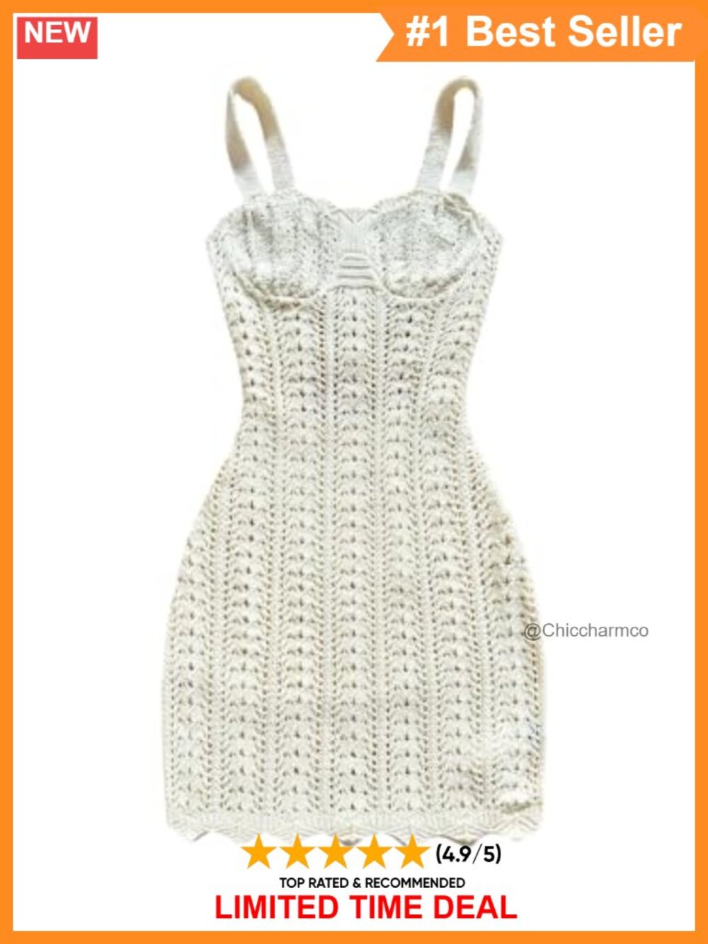 Women's Crochet Mini Dress Backless Sleeveless Boho Beach Coverup